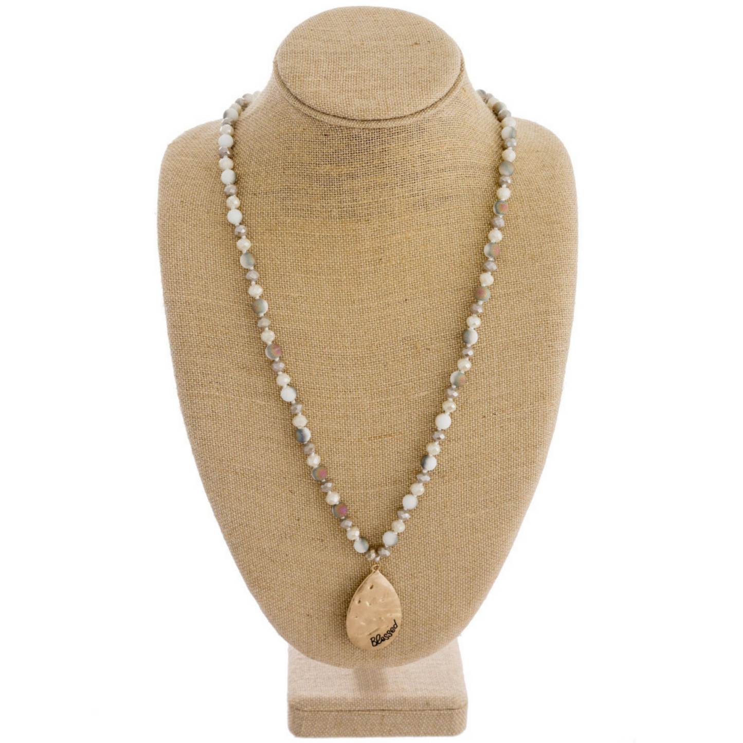 " Blessed " Long Beaded Necklace