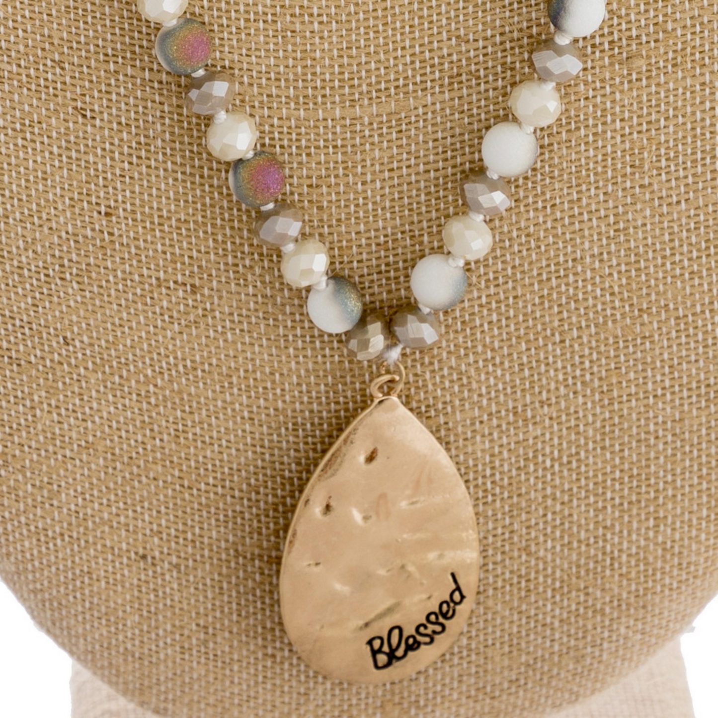 " Blessed " Long Beaded Necklace