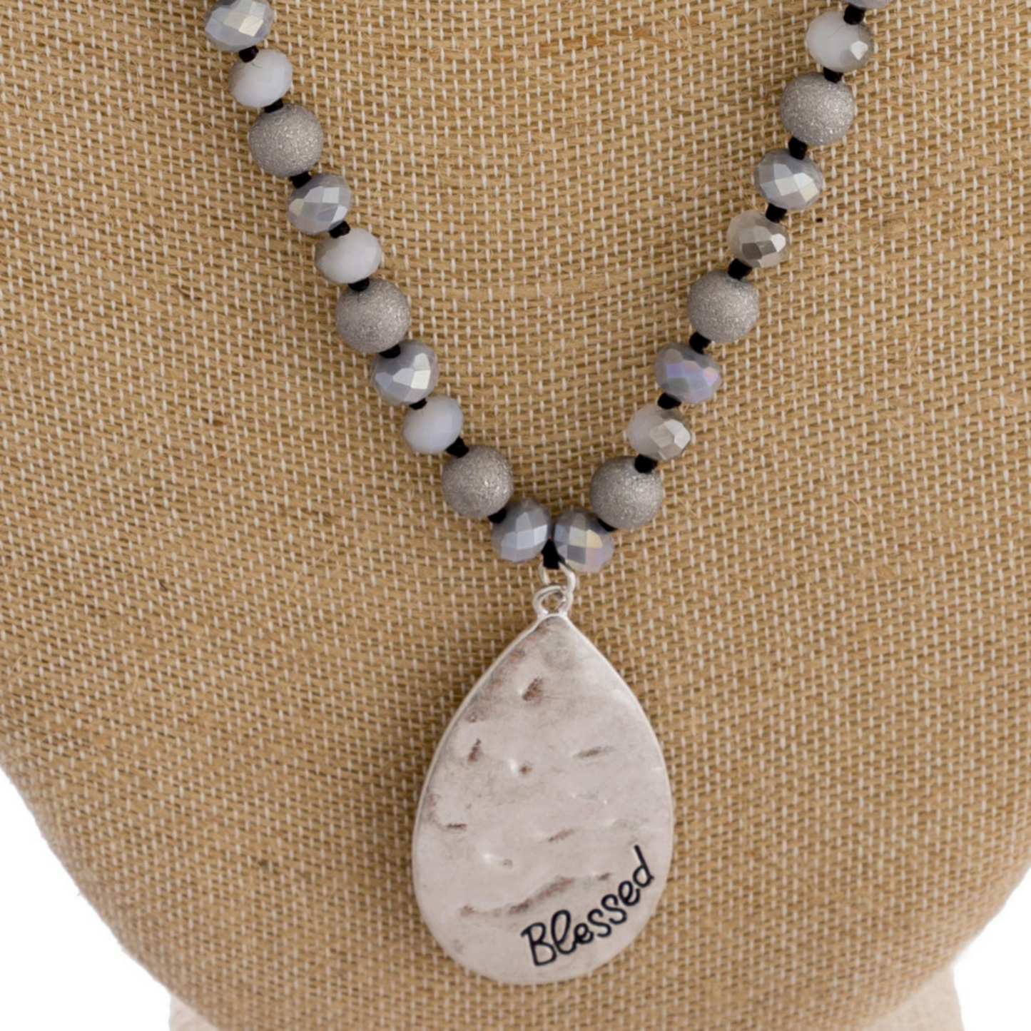 " Blessed " Long Beaded Necklace