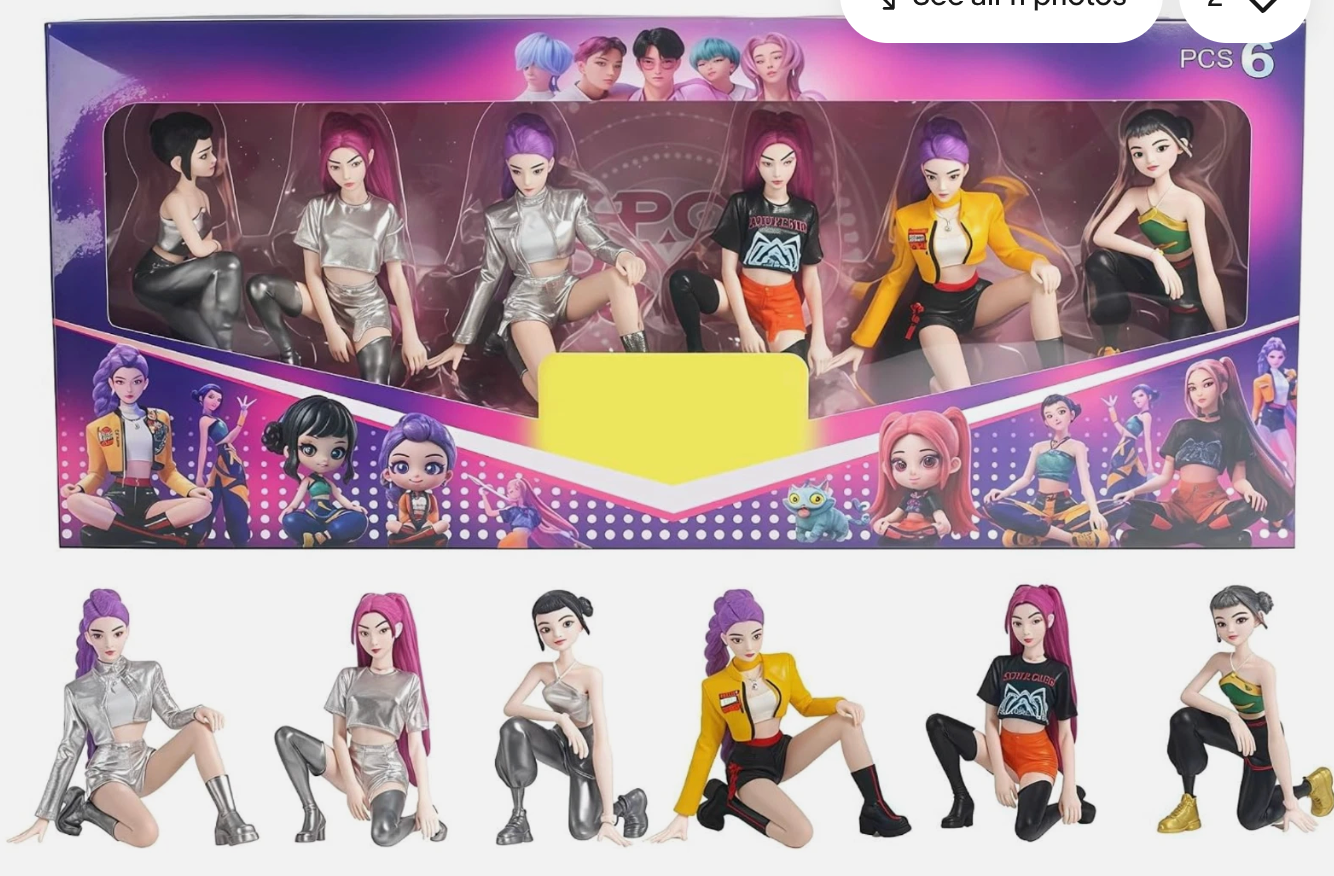 Kpop Huntrix Demon Hunters 6 pcs