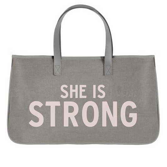 Large Canvas Tote - She is Strong