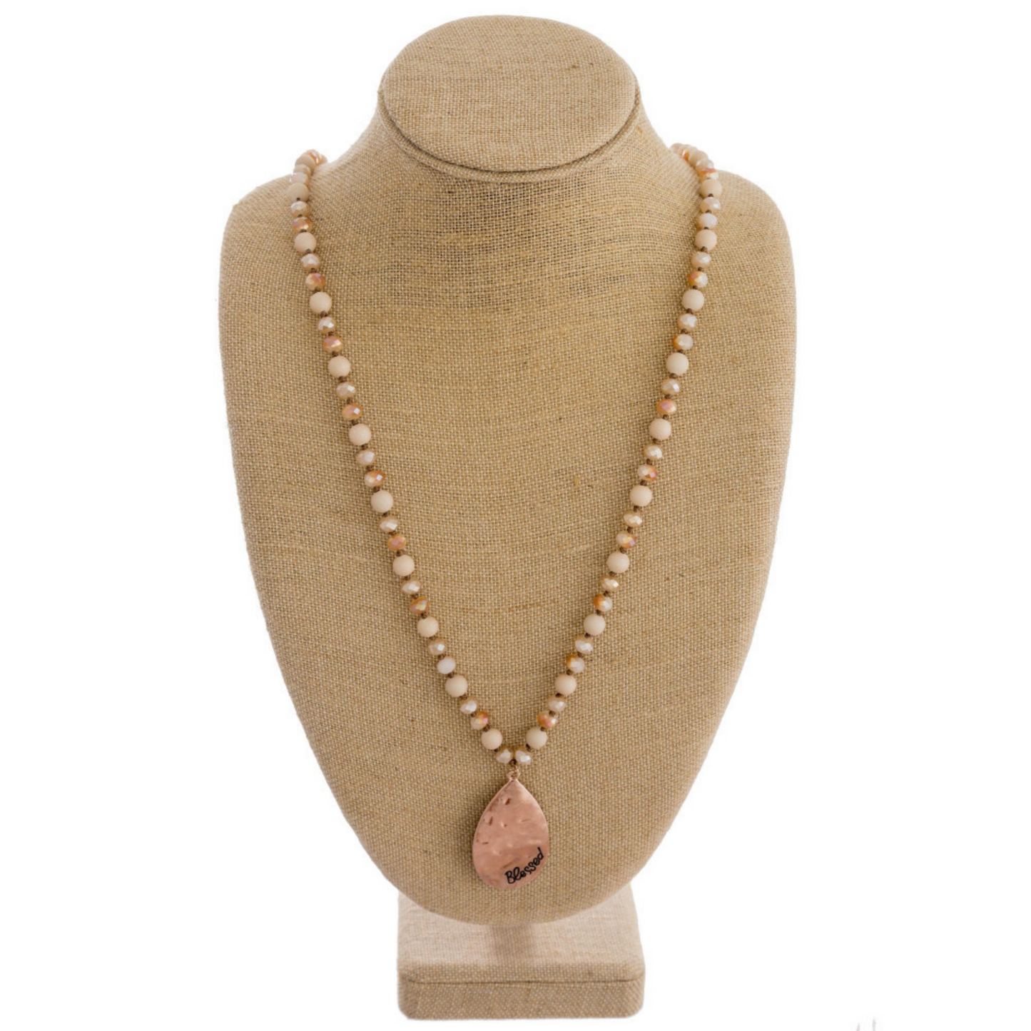 " Blessed " Long Beaded Necklace