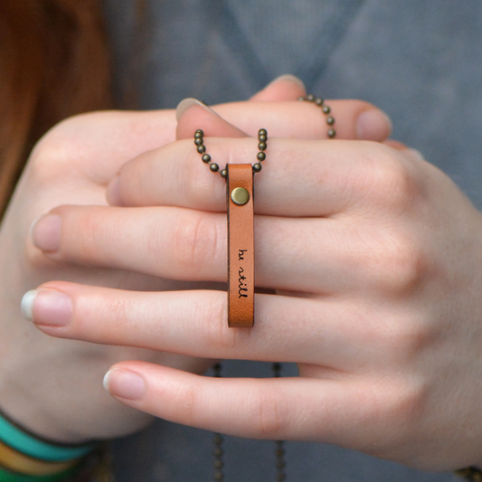 Be Still - Leather Necklace