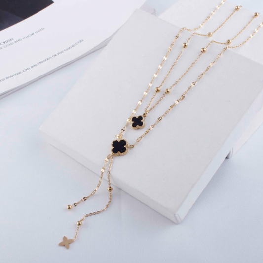 Black Clover Two Tier Necklace