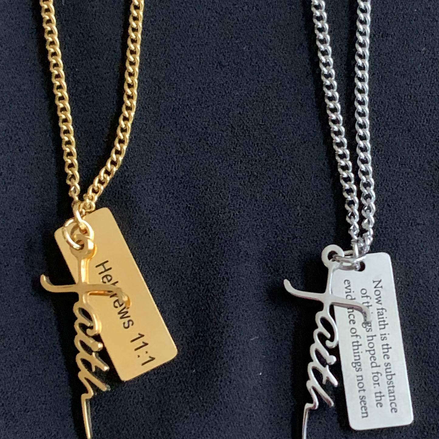 Faith Cross Necklace with verse pendant