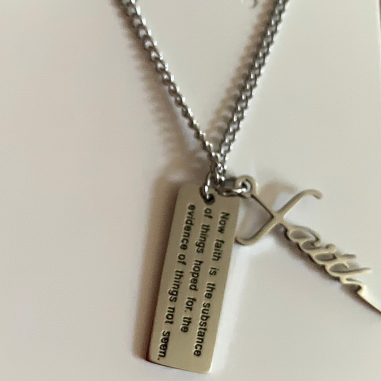 Faith Cross Necklace with verse pendant