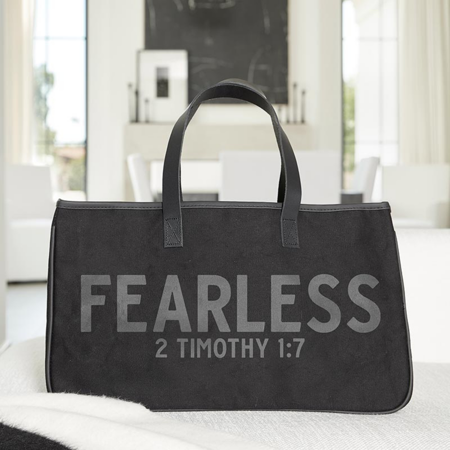 Large Canvas Tote - Blessed