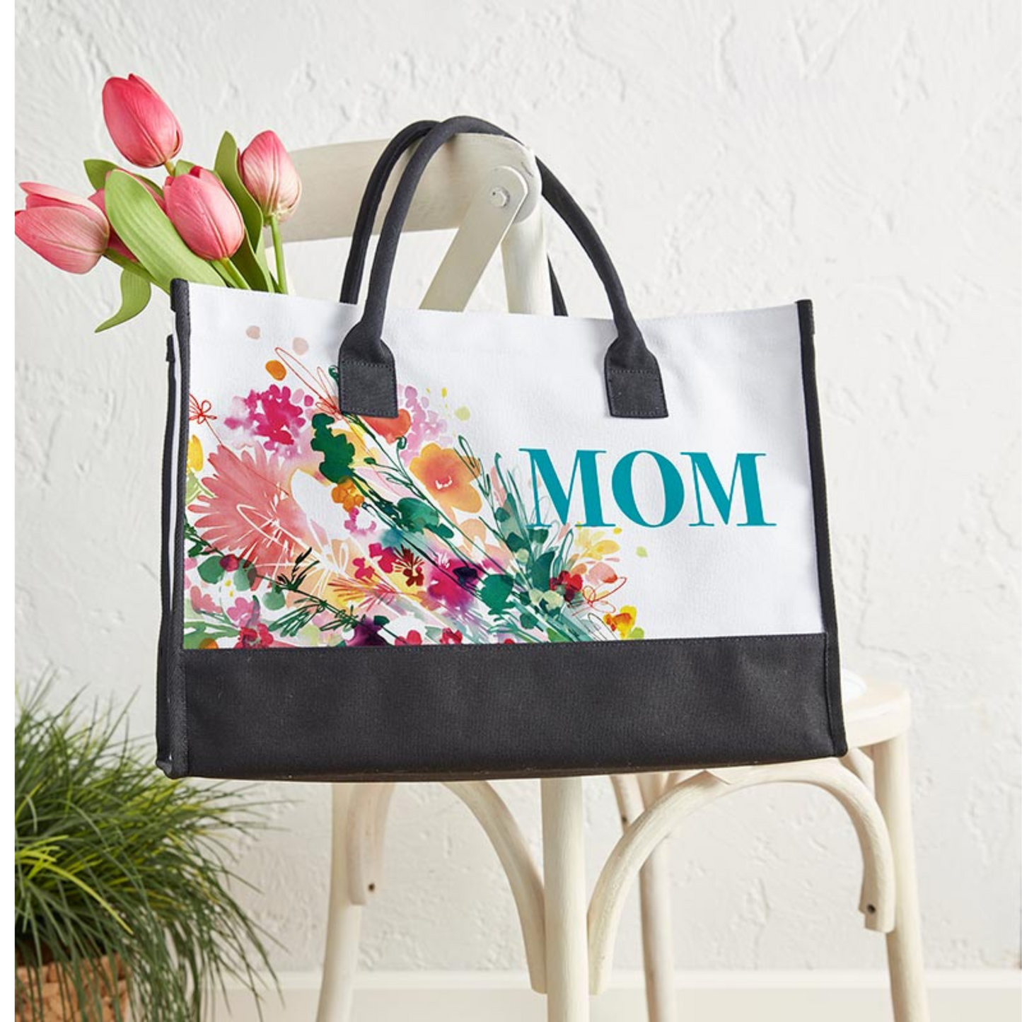 Canvas Tote - Mom Flowers