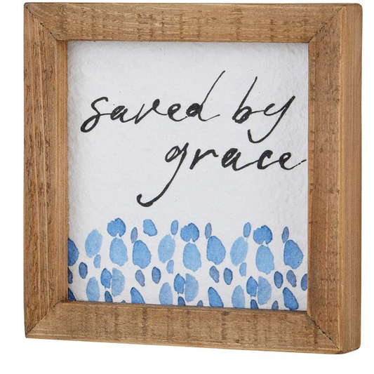Framed Tabletop - Saved by Grace